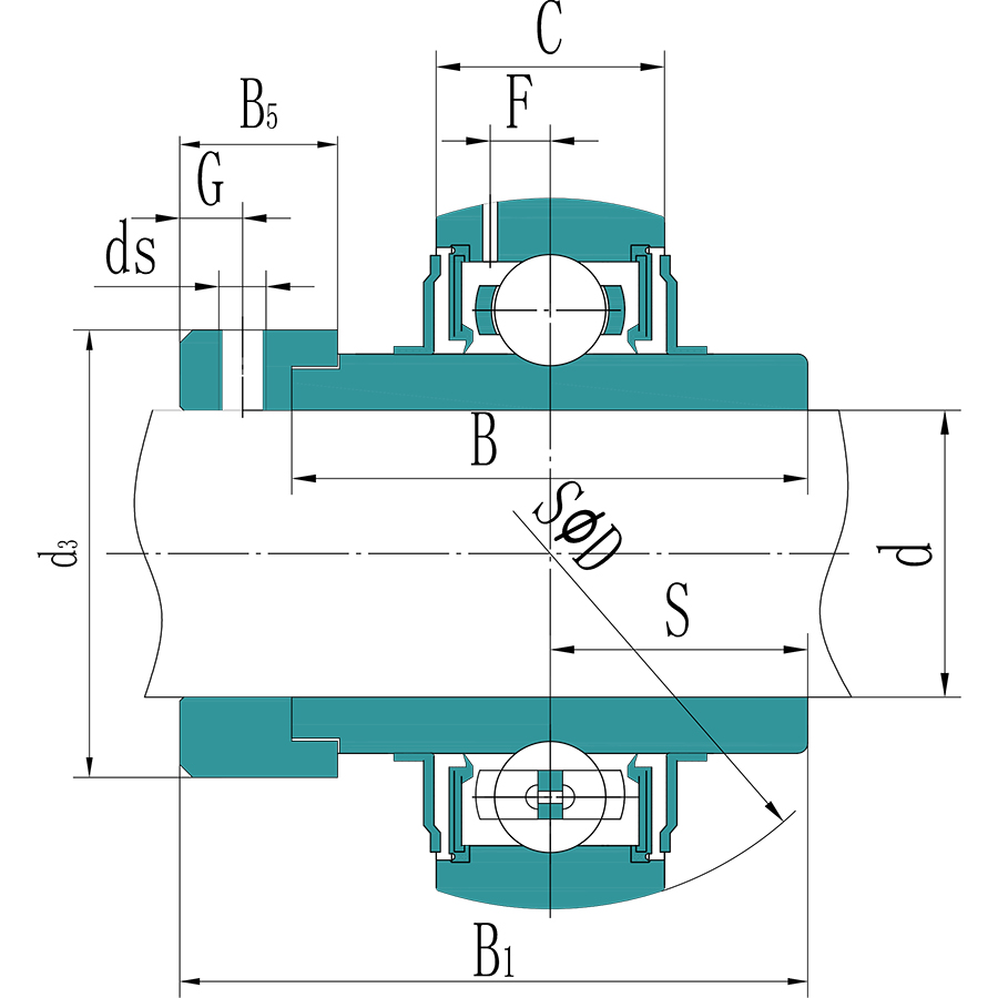 Spannlager mit Exzenterspannring (metrische Welle)